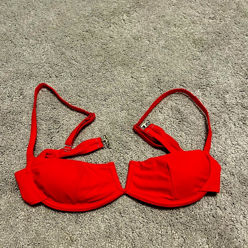 red push up bikini top